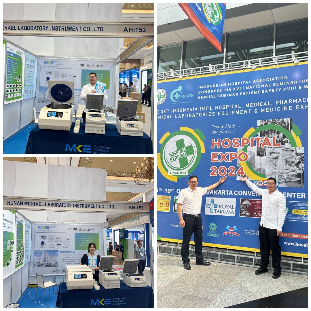 MKE LAB na ụlọ ọgwụ Indonesia Expo 2024: Ngosipụta Advanced Centrifuge Solutions 1